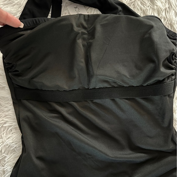 HOLIPICK One-Shoulder Ruched Black Swimsuit Women’s Size M - Picture 10 of 15